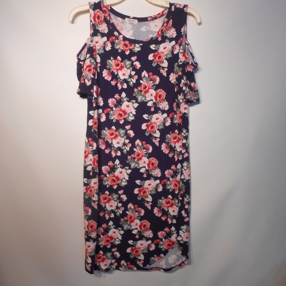 Heart & Hips Dresses & Skirts - floral cold shoulder dress L
